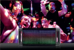 bocina con pantalla RGB productos de tecnología promocionales crea tu idea