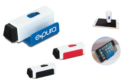 pie y limpiador de smartphone tecnología promocionales crea tu idea